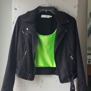 ASTR the label 'Velma' Suede Moto Jacket